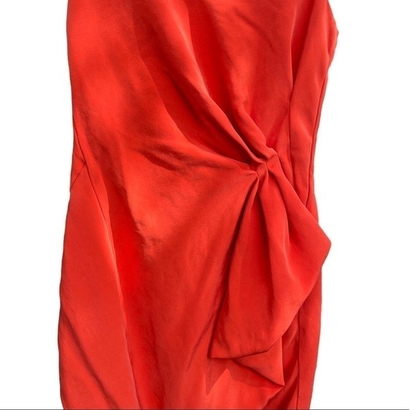 DENNIS Merotto orange dress sz 4 - Picture 5 of 7